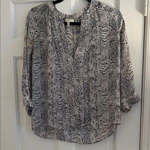 Joie Monochrome Patterned Blouse